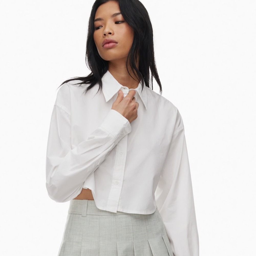 Aritzia | Sunday Best | Poppy Poplin Shirt White Size M